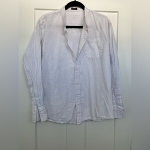 Men's White Casual Button Down Shirt